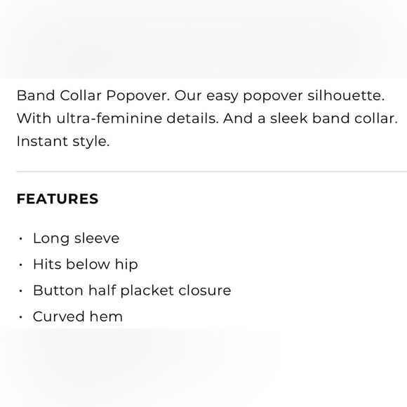 Talbots Long Sleeve Band Collar Flowy Floral Henley Style Popover Top. Small. - Picture 8 of 9